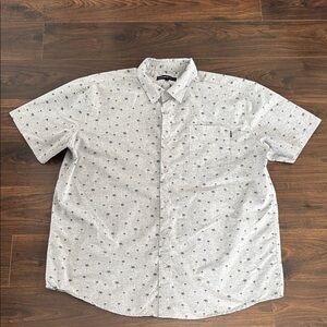 Molokai Surf Co. palm tree pocket button down short sleeve shirt
